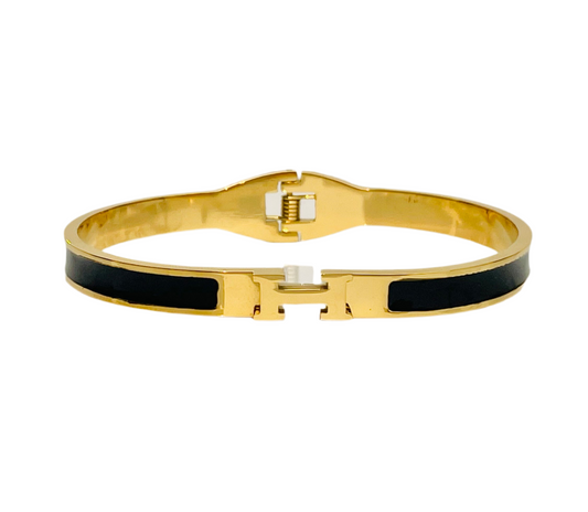 ✨H Lux Black Enamel Bracelet ✨