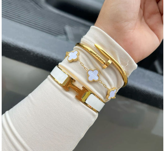 ✨Miami Tri Gold White Stack Set ✨