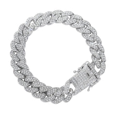 ✨Iced out silver crystal chain  bracelet✨