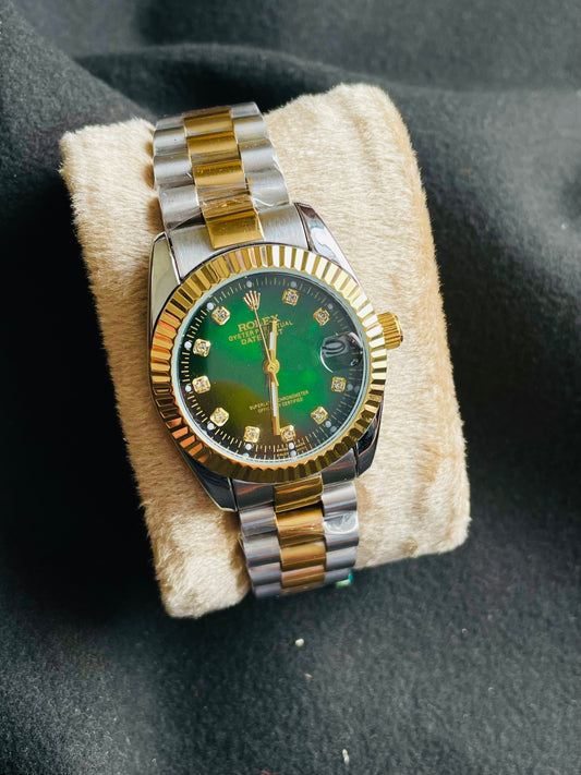 ✨Emerald Braided Dial SilverXGold Watch ✨