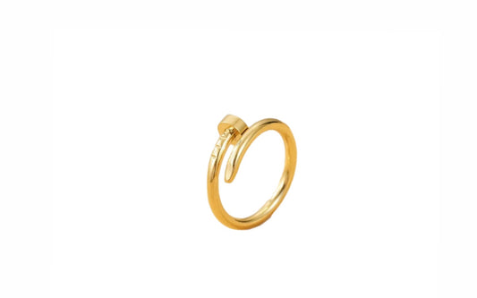 Stainless steel gold Nail ring