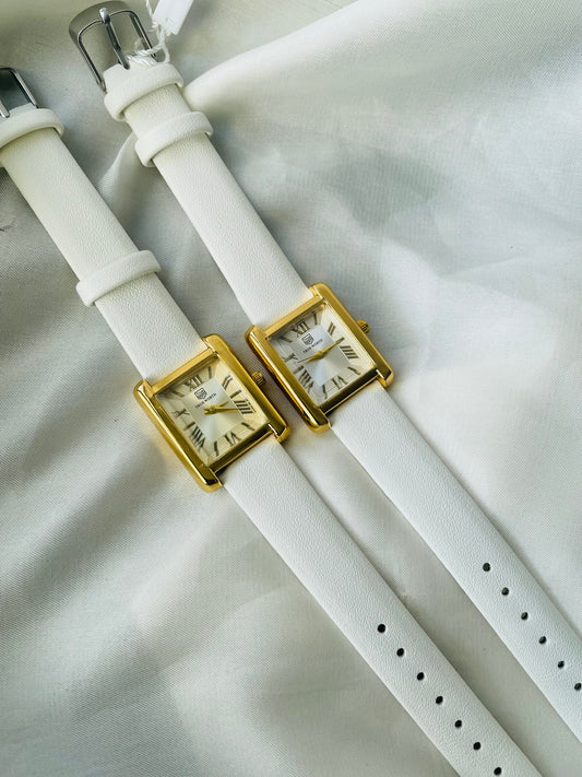 ✨Dream Old Money White Leather Strap True Worth Watch Collection ✨