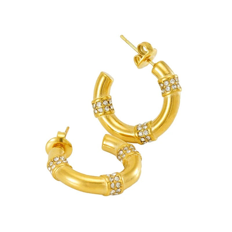 Tenna 18k Gold plated Hoop earrings
