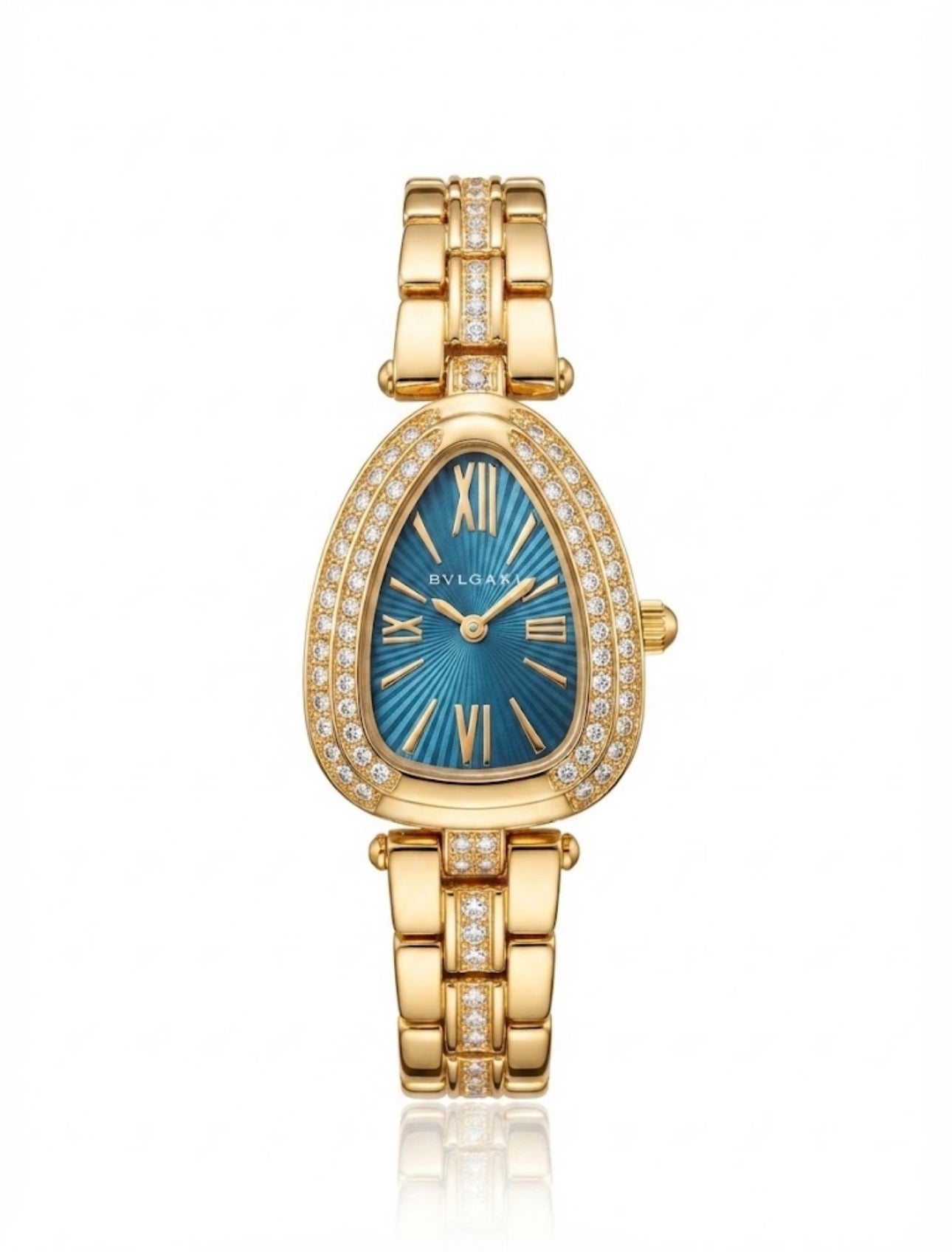 ✨Exquisite Gold stainless steel green dial bvlg Watch✨
