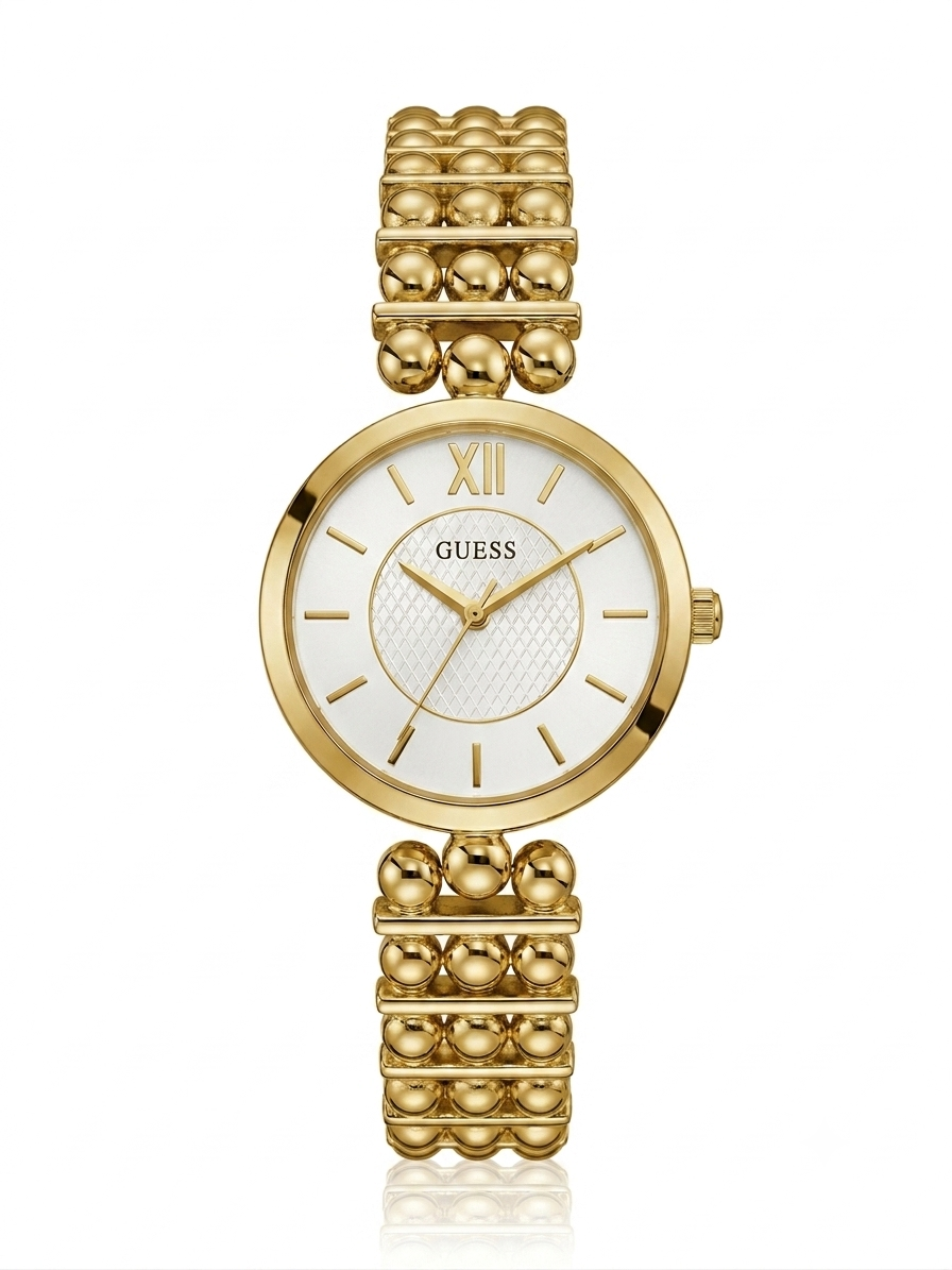 ✨Exquisite Women's Elegant Beaded Link Gold Wrist Watch✨