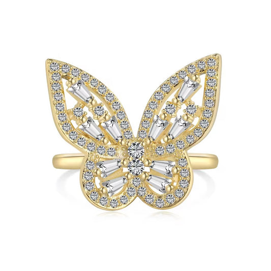 ✨Zirconium Butterfly Gold Ring ✨
