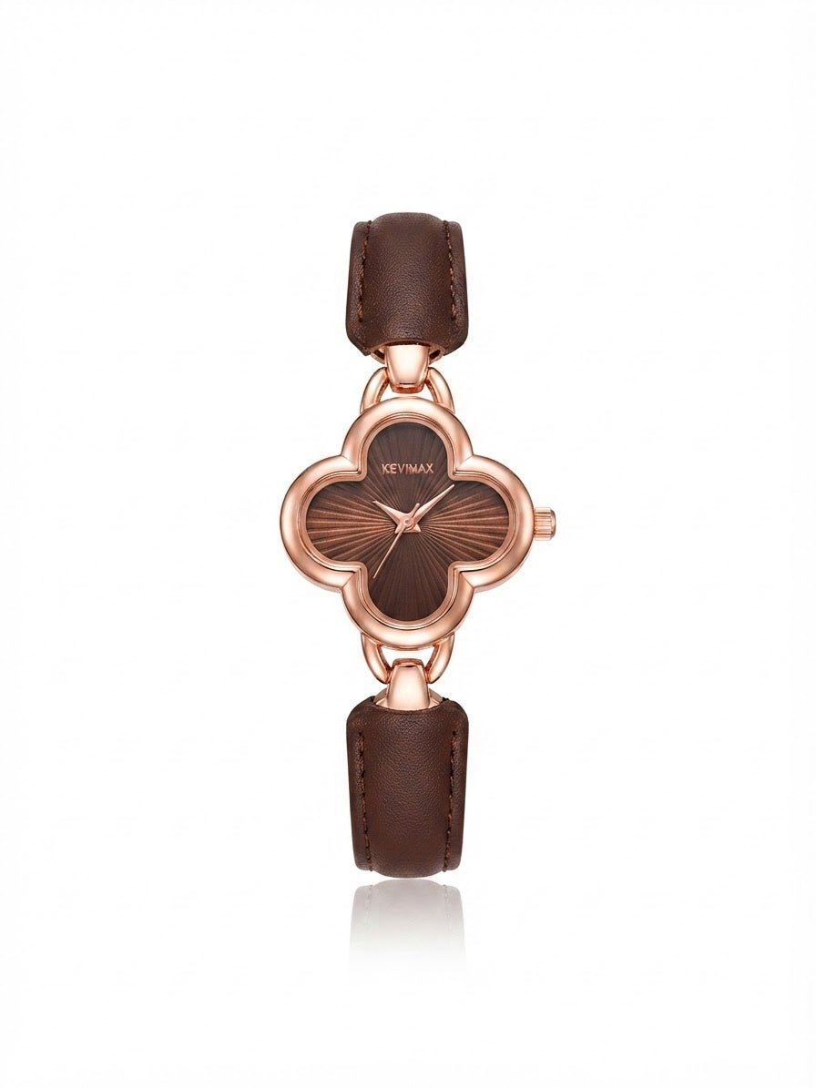 ✨Clovie Watch Brown Leather Strap✨