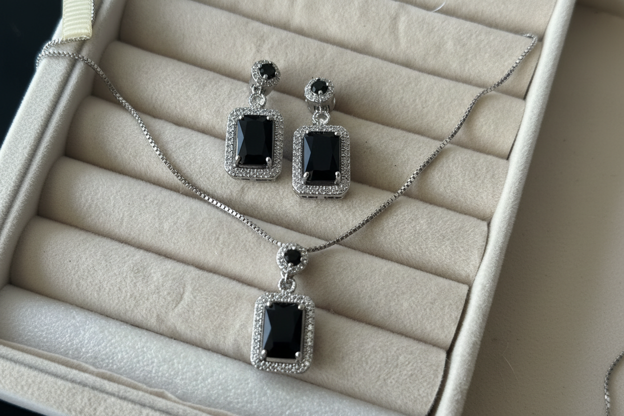 ✨Sterling Silver Zirconium Pendant tops set✨
