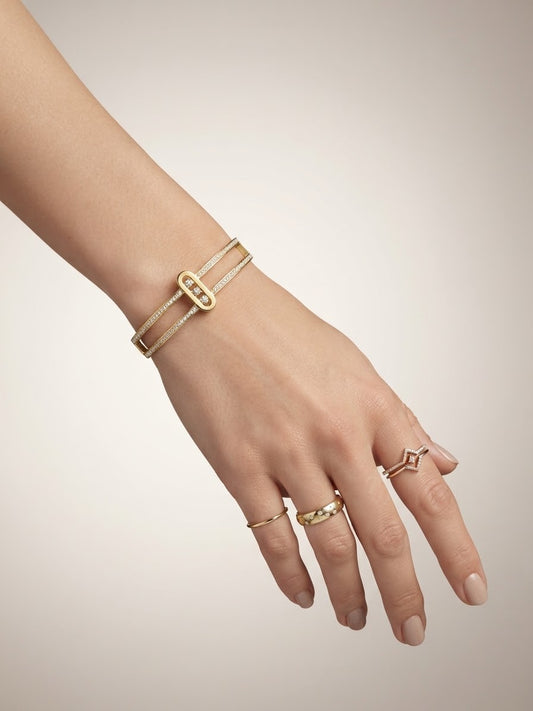 ✨Stainless steel Zirconium Ball Cuff Bracelet ✨