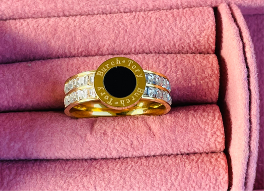 ✨Crystal Black dial Ring ✨