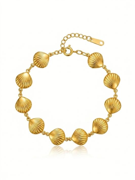 ✨Stainless steel Gold Shell chain Bracelet✨