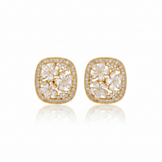 ✨ Exclusive Sterling S925 Zirconium Gold Leaf Earrings ✨