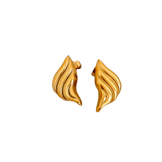 ✨ Stainless steel Gold Petal Earrings ✨
