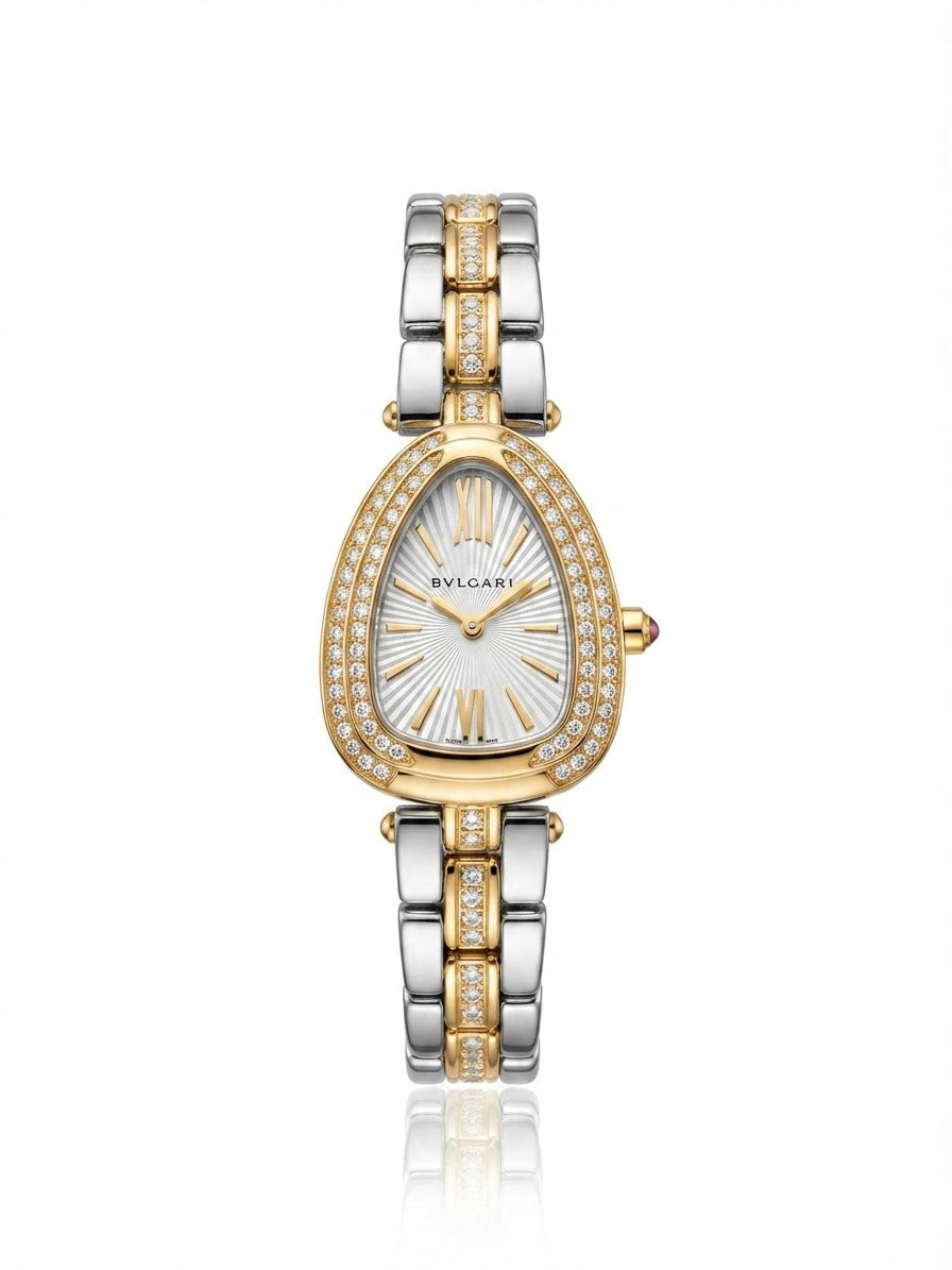✨Exquisite Gold stainless steel white dial bvlg Watch✨