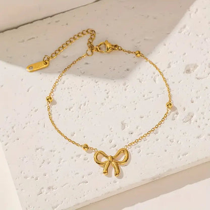 ✨Exquisite Stainless steel Gold Bow Chain Bracelet ✨