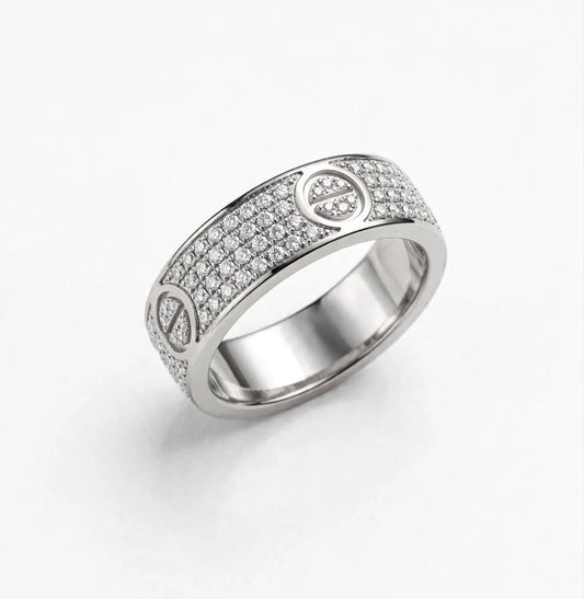 S925 Zirconium Crystal Carte Ring