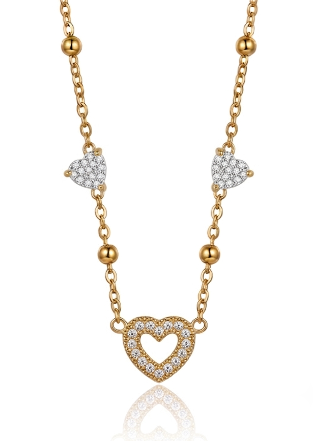 ✨Stainless steel Zirconia Emerald Heart Beaded Pendant ✨
