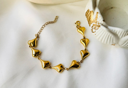 ✨Exclusive stainless steel Gold Heart Chain Bracelet ✨