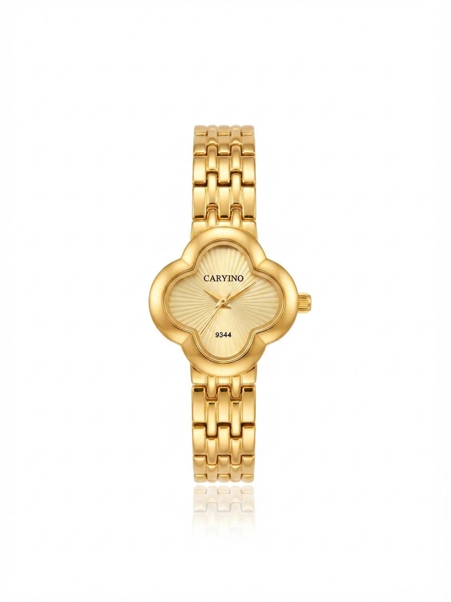✨Clovie Watch Golden dial Gold metallic Strap Watch✨