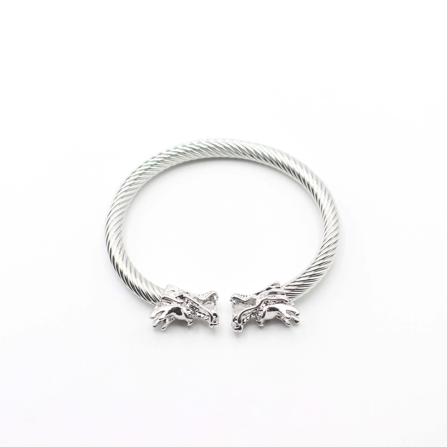 ✨Stainless steel Silver Braided Dragon Cuff Bracelet ✨