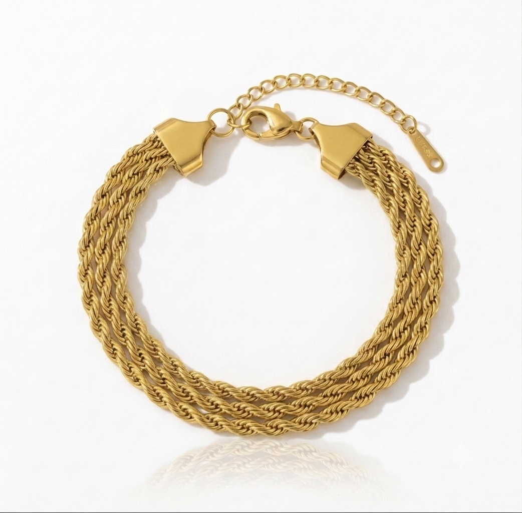 ✨Stainless steel tri Rope Adjustable chain bracelet ✨