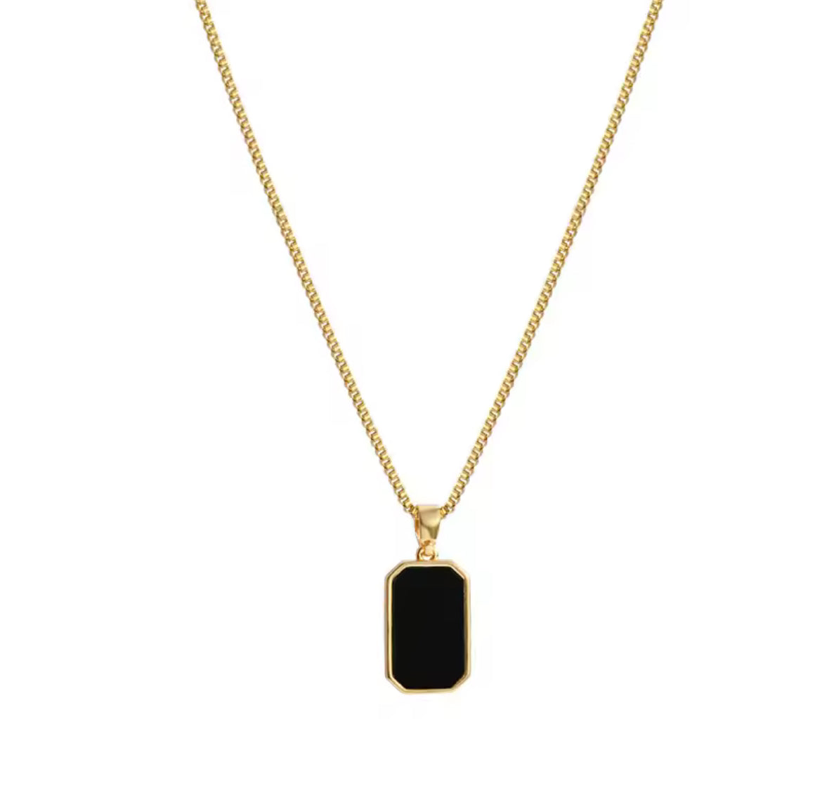 Massionite onyx gold chain pendant
