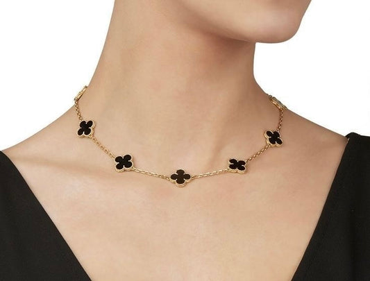 Lux Black Motif Necklace
