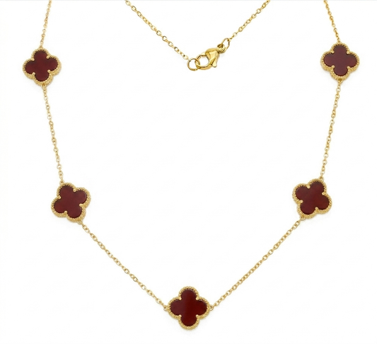 ✨Stainless steel Maroon Clovie Necklace pendant ✨