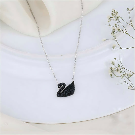 Stainless steel SilverXBlack Duck Pendant