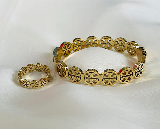 ✨Stainless steel Gold ToryB Set ✨