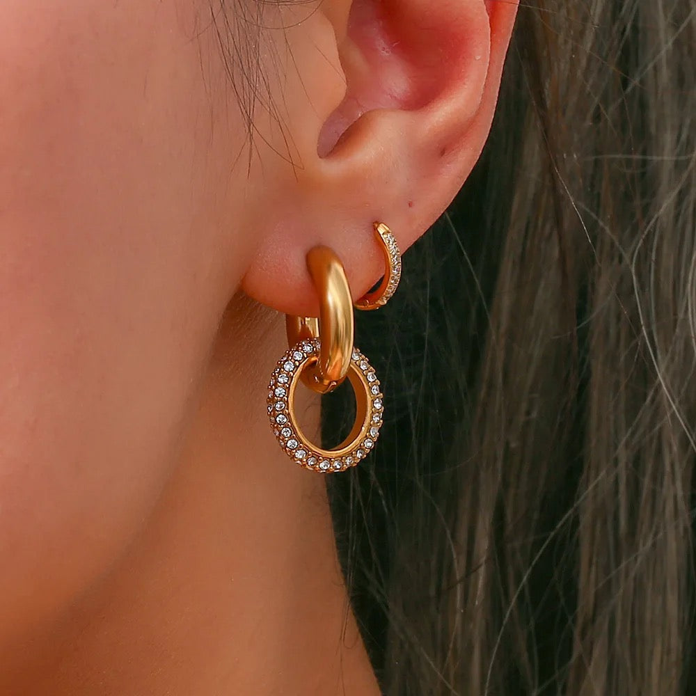 Eternity 18k Gold plated Earrings