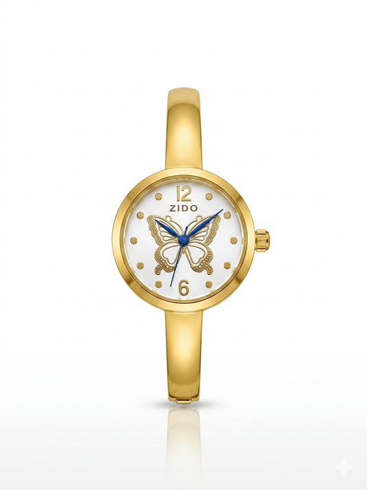 ✨Stainless steel Exclusive Ziddo White Dial Butterfly Watch ✨