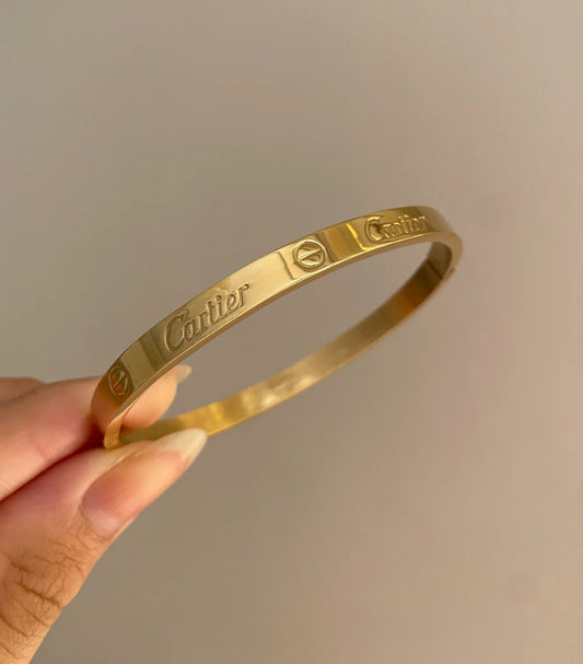 18k Gold Branded Stamp bracelet