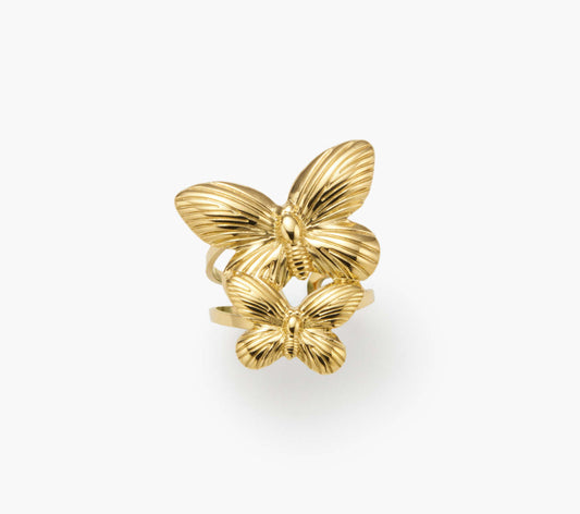 ✨Stainless steel Gold Butterfly Adjustable Ring ✨
