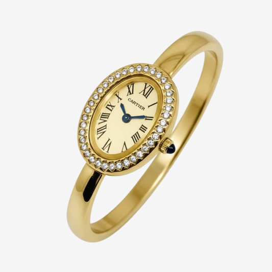 ✨ Carte Gold Dial zircon studded Cuff Watch ✨