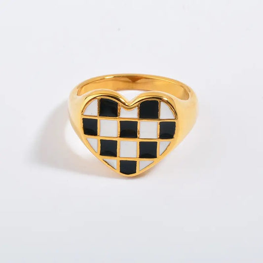 18k Glory Gold Heart Ring ✨