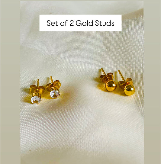 ✨Stainless steel Set of 2 Stud Earrings ✨