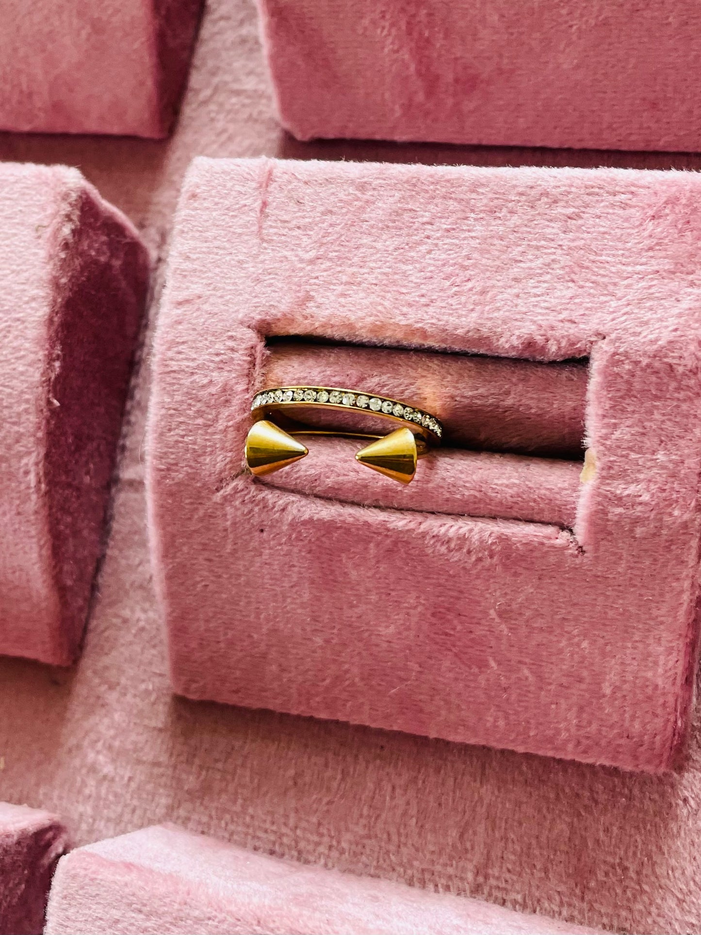 ✨Duo Zirconia Crystal Nail Ring ✨