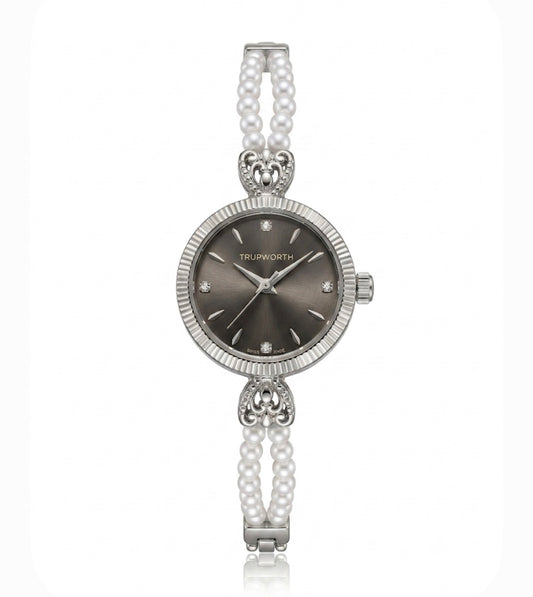 ✨Stainless steel SilverXBlack Pearl watch✨