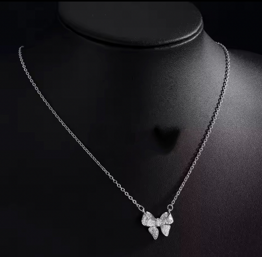 ✨Sterling Silver Zirconium Bow pendant ✨