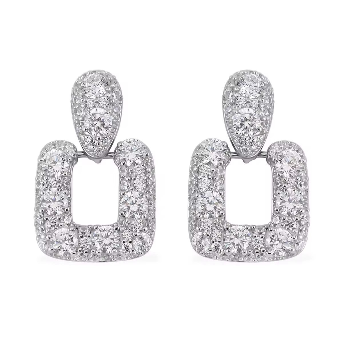 ✨Exquisite Rhinestone Crystal Silver Earrings ✨