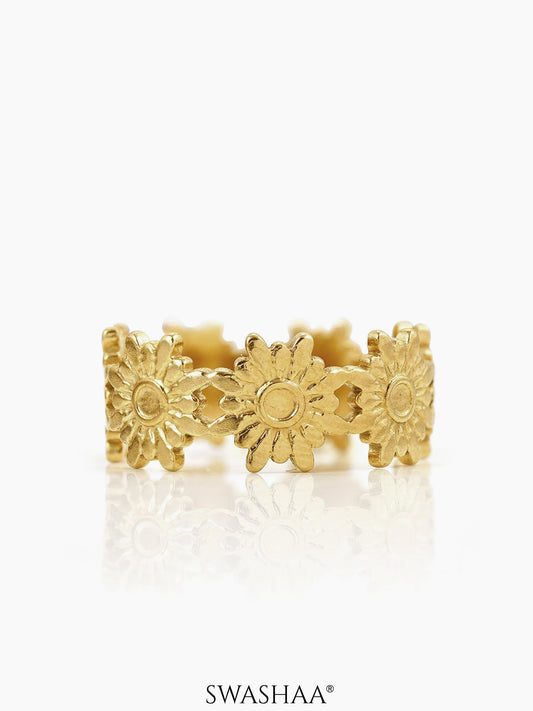 ✨Stainless steel Floral Ring (adjustable) ✨