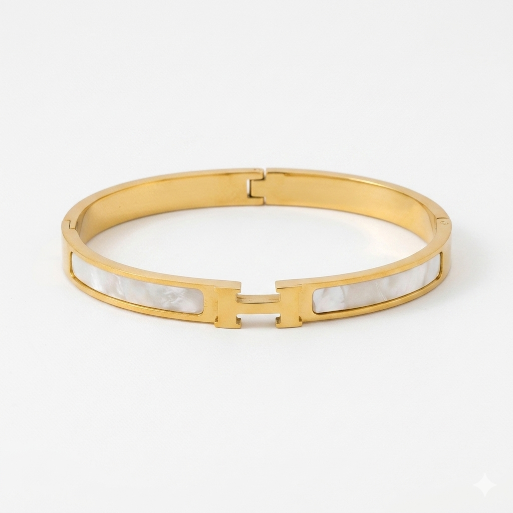 ✨High Grade A* White Enamel Cuff Bracelet ✨