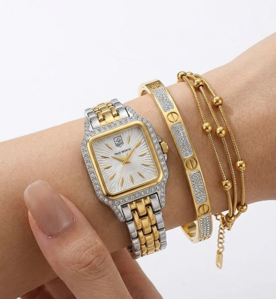 ✨Exquisite SilverXGold Zirconium Necessity Stack✨