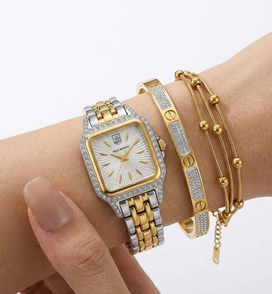 ✨Exquisite SilverXGold Zirconium Necessity Stack✨