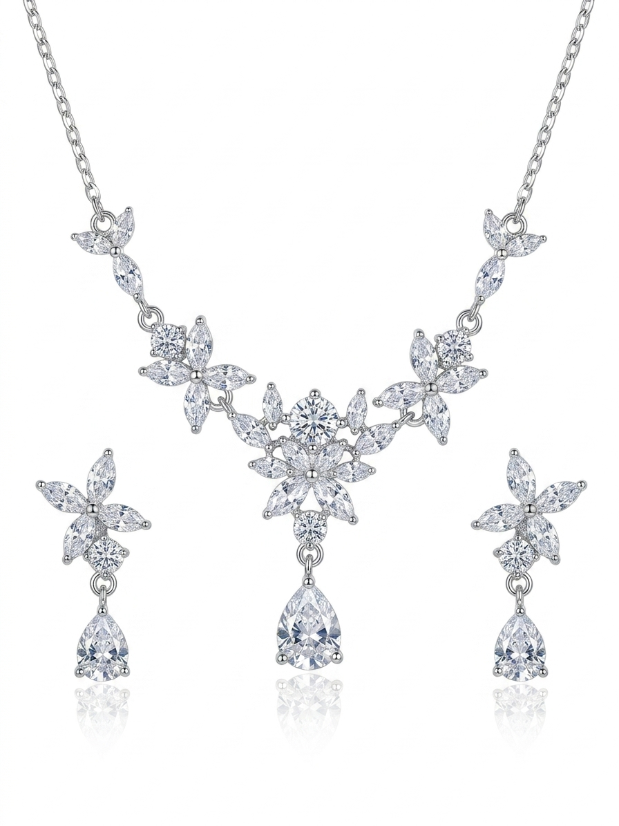 ✨Exclusive S925 Sterling Silver zirconium Floral set ✨