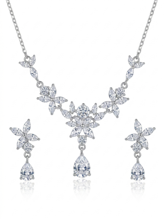 ✨Exclusive S925 Sterling Silver zirconium Floral set ✨