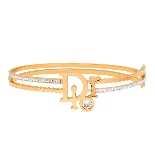 Stainless steel 18k Crystal  Branded Bracelet ✨