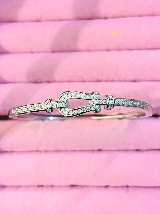 Sterling Silver Zirconia Irony crystal Bracelet ✨
