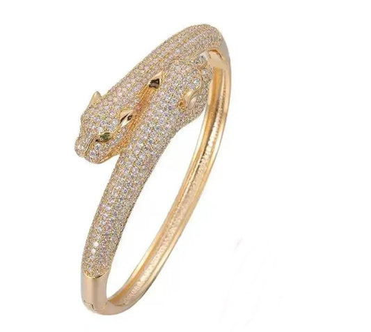 ✨Exquisite 24k Leopard Zircon Gold Bracelet ✨